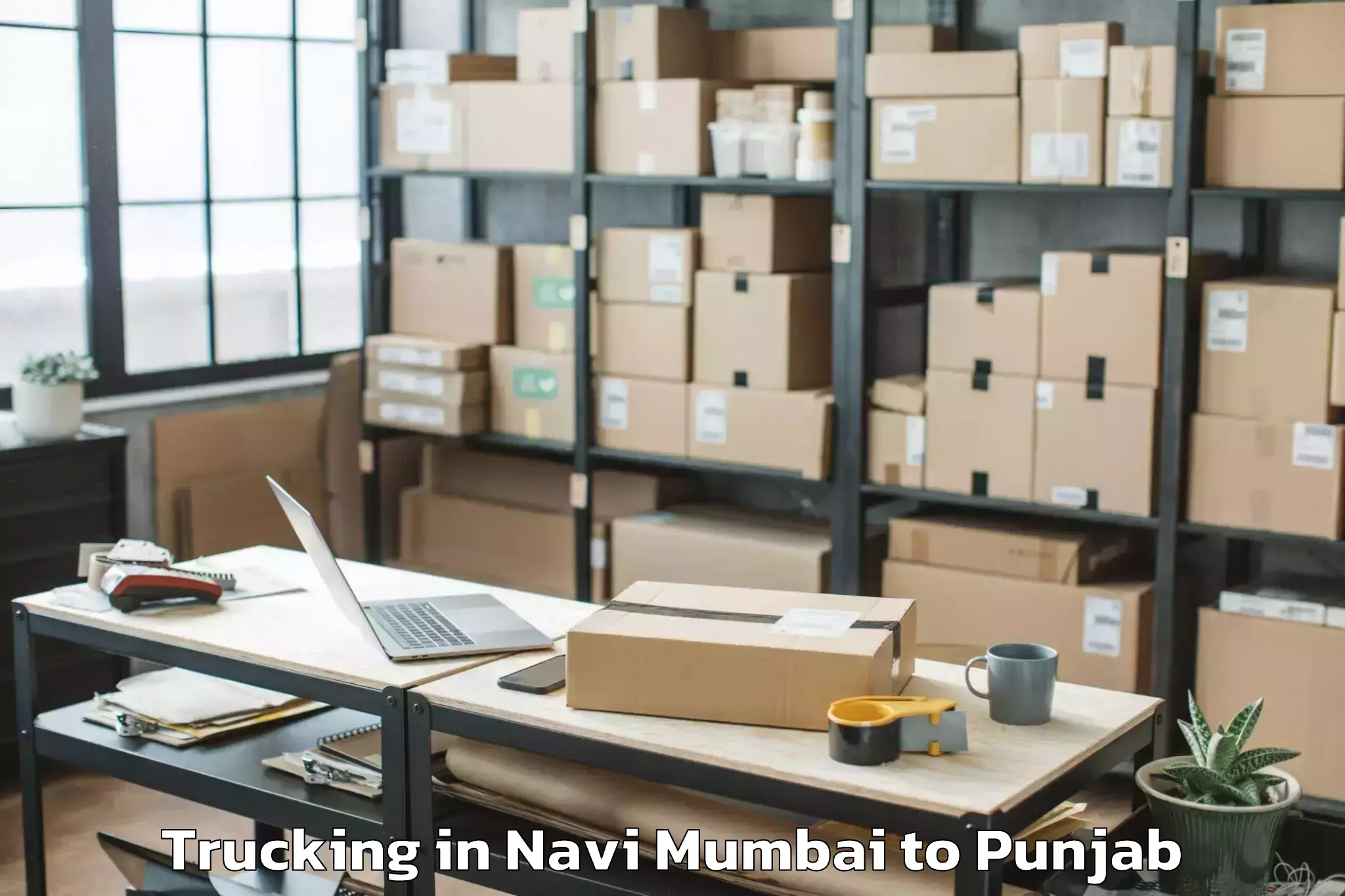 Top Navi Mumbai to Siswan Trucking Available